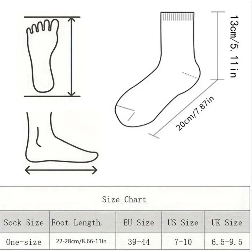 Calcetines De Hombre Con Diseño Geométrico Y Acanalado 7-10 Color‎ Negro 5 Pares